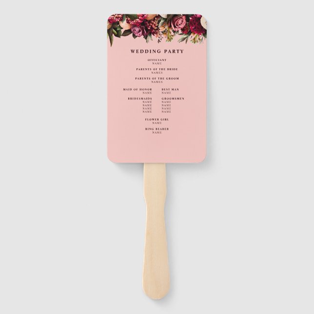 Leque Crisântemo Romântico sobre Rosa Teia de Aranha (Verso)