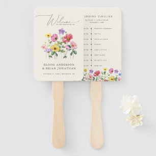 Leque Cronograma de Casamento Floral Chic Rustic Rustic