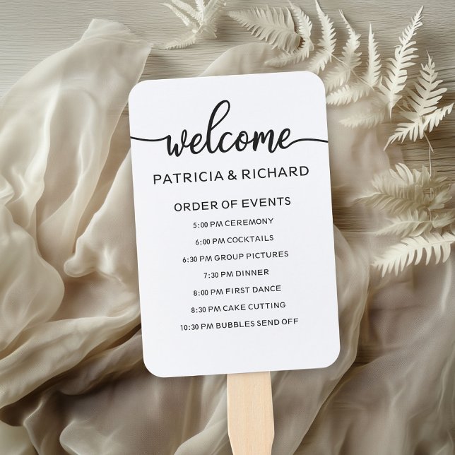 Leque Cronograma de Eventos da Ordem do Casamento Simple (Criador carregado)