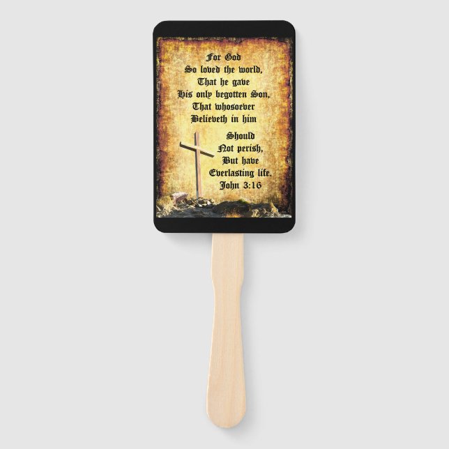 Leque Cross & Manger com John 3vs16 (Frente)