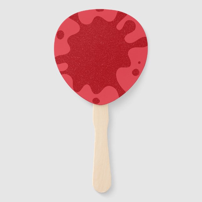 Leque Custom Tomato Red Splash Paddle Fans (Set of 10) (Frente)