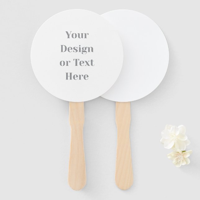 Leque Customizable Your Design or Text Here Personalized (Frente e Verso)