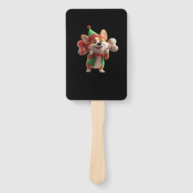 Leque Cute Christmas Corgi Classic T-Shirt (Frente)