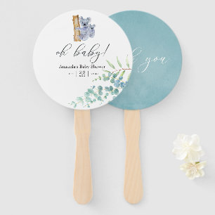 Leque Cute Koala Bear Eucalyptus deixa Chá de fraldas