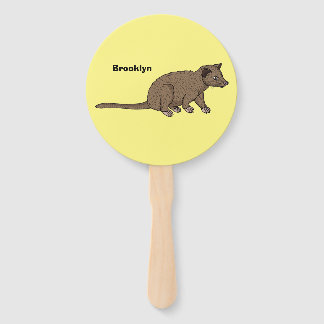 Leque Cute luwak civet cartoon illustration