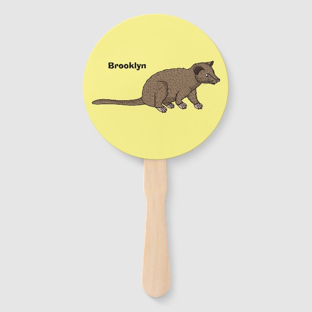 Leque Cute luwak civet cartoon illustration (Frente)