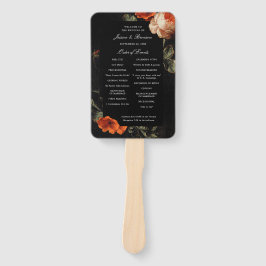 Leque Dark Romantic Floral Rosa Dutch Wedment Program