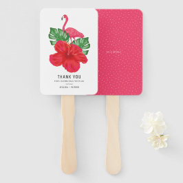 Leque de Mão de Agradecimento de Casamento Hibisco