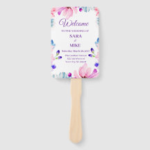 Leque de mão personalizado com agenda de casamento