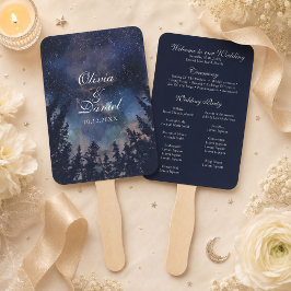 Leque de Programa de Casamento Celestial Floresta