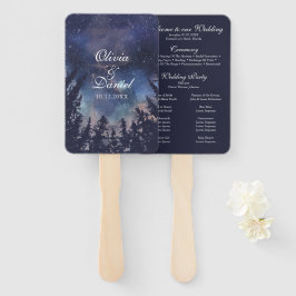 Leque de Programa de Casamento Celestial Floresta 