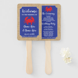 Leque de Programa de Casamento de Boil de Carangue