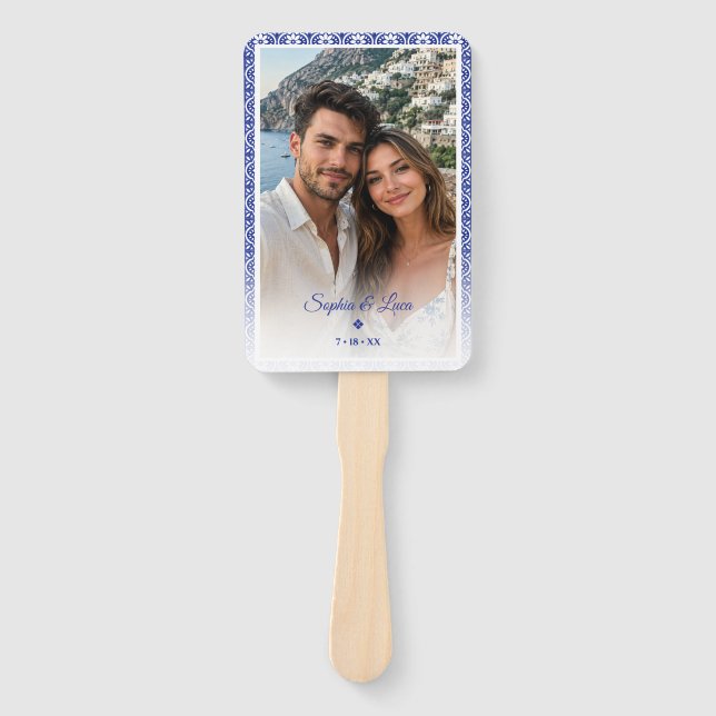 Leque de Programa de Casamento de Limão de Verão I (Frente)