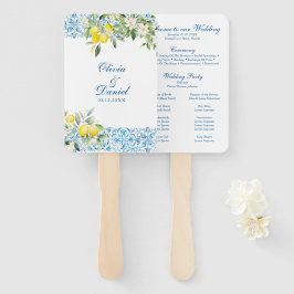 Leque de Programa de Casamento de Limão Mediterrân