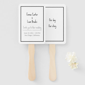 Leque de Programa de Casamento Minimalista Moderno