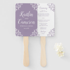 Leque de Programa de Casamento | Nadine (Lavanda)