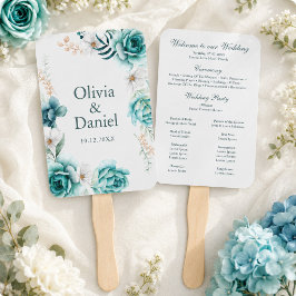 Leque de Programa de Cerimônia de Casamento ao Ar