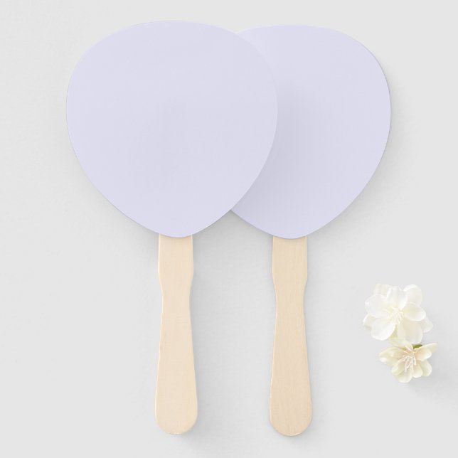 Leque de Remo Roxo Lavanda para Conforto de Evento (Frente e Verso)