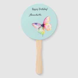 Leque Delicar borboleta rosa nas cores do cotovelo paste