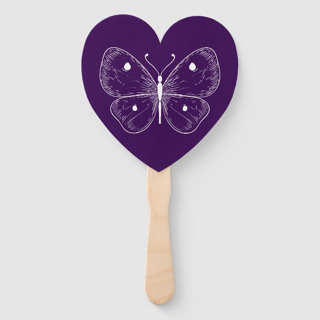 Leque Delicate Sketch Butterfly (Frente)