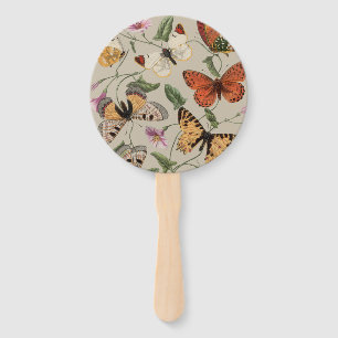 Leque Desenho de Coleção de Natureza da Mama da Borbolet