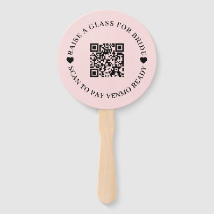 Leque Desenho de Noiva QR para Despedida de Solteira Ros