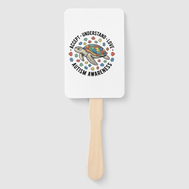 Leque Desenho Vetorial de Tartaruga de Quebra-Cabeça de  (Frente)