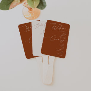 Leque Deserto Whimsic Programa de Casamento Terracotta