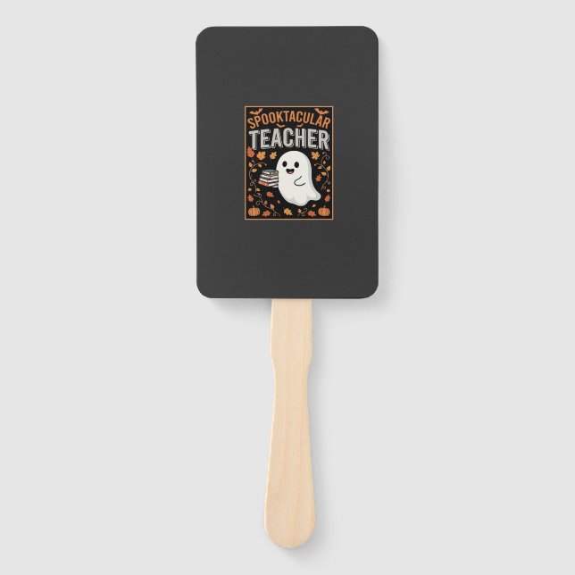 Leque Design de Fantasma de Halloween para Professores E (Frente)