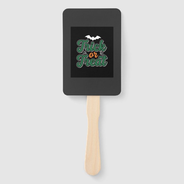 Leque design de teia de morcego de Halloween_1 (Frente)