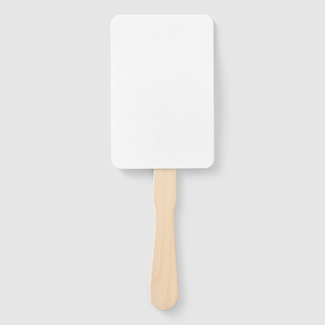 Leque Design Simples Branco Personalizado Adicionar Foto (Frente)