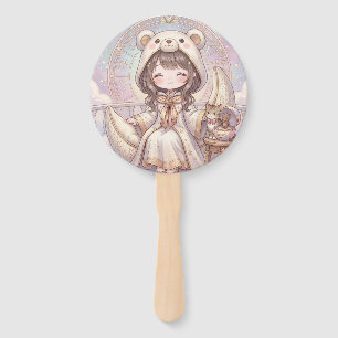 Leque Devaneio Sonhador: Capuz de Urso Kawaii & Estrela 