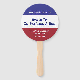Leque Dia da Independência vermelho, branco & azul 4o d