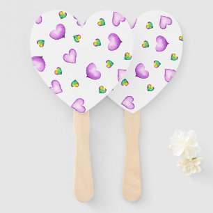 Leque Dia de os namorados Romântico Roxo-Corpo