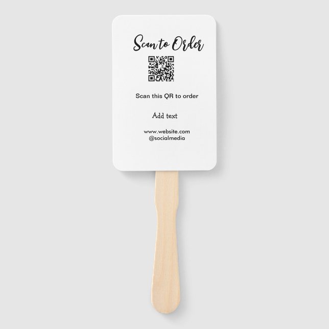 Leque Digitalizar para fazer a varredura do código QR ad (Frente)