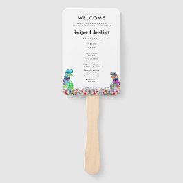 Leque Dinosaur 2 Grooms Gay Wedding Day Program