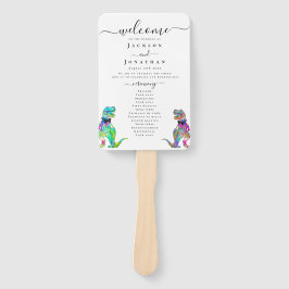 Leque Dinosaur Two Grooms Gay Wedding Ceremony