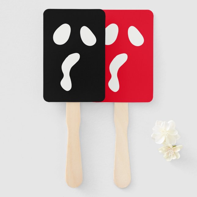 Leque Diversão do Halloween Boo face fantasma festa assu (Frente e Verso)