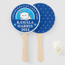 Leque Dona de Gato sem Filhos para Kamala Harris