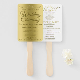 Leque Dourado Gradient Elegant Flourish Wedment Program