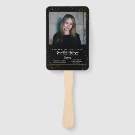 Leque Dourado Quadro Simples Moderno Específico Funeral