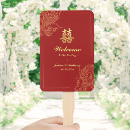 Leque Dragon Phoenix Traditional Chinese Wedprogramme