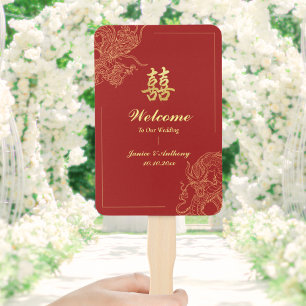 Leque Dragon Phoenix Traditional Chinese Wedprogramme