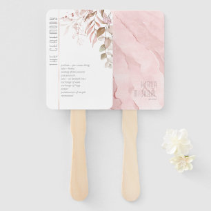 Leque Dreamy Foliage Wedding Ceremony Blush Pink ID817