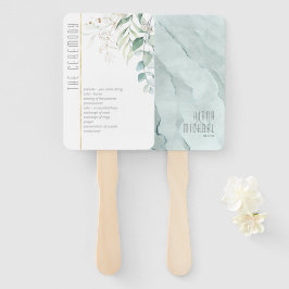 Leque Dreamy Greenery Ceremony Green/Blue ID817