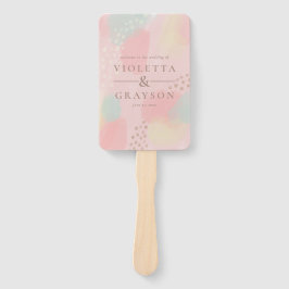 Leque Dreamy Pastel Modern Art Obrigado Casamento