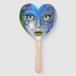 Leque Duas máscaras de Mascarada em um ventilador