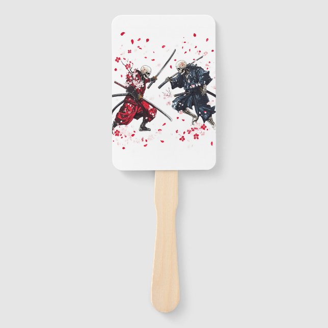 Leque Duelo de Samurai Caveira (Frente)