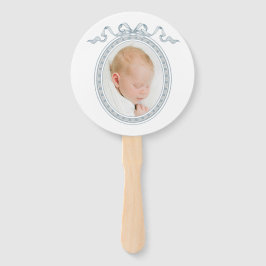 Leque Dusty Blue Arco Frame Grego Baptismo