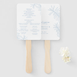 Leque Dusty Blue Elegant Ordem de Serviço Botânica